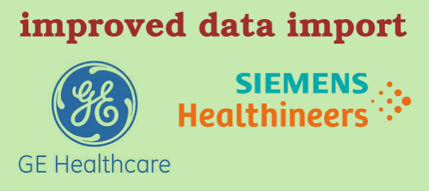 Improved import plug-ins of GE and Siemens data-sets